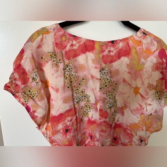 Free People Floral Mini Dress - Pink and Cream - Picture 11 of 14